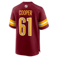 Elroe W.Commanders #61 Tyler Cooper Burgundy Team Game Jersey