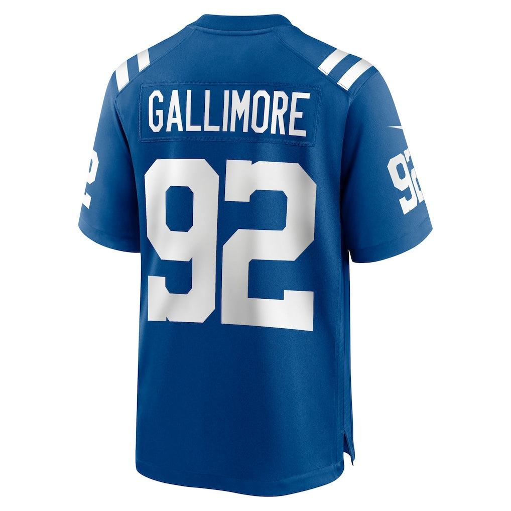 Elroe IN.Colts #92 Neville Gallimore Royal Team Game Jersey
