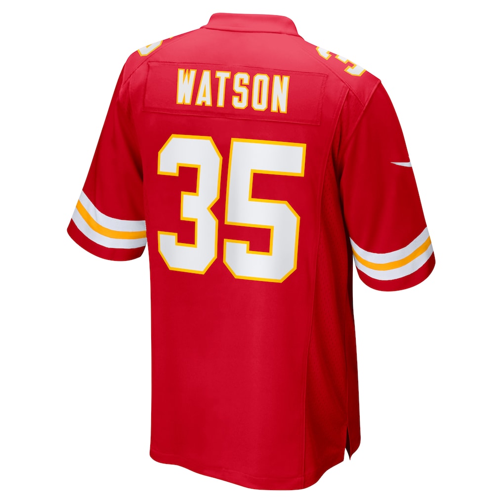 Elroe KC.Chiefs #35 Jaylen Watson Red Game Player Jersey