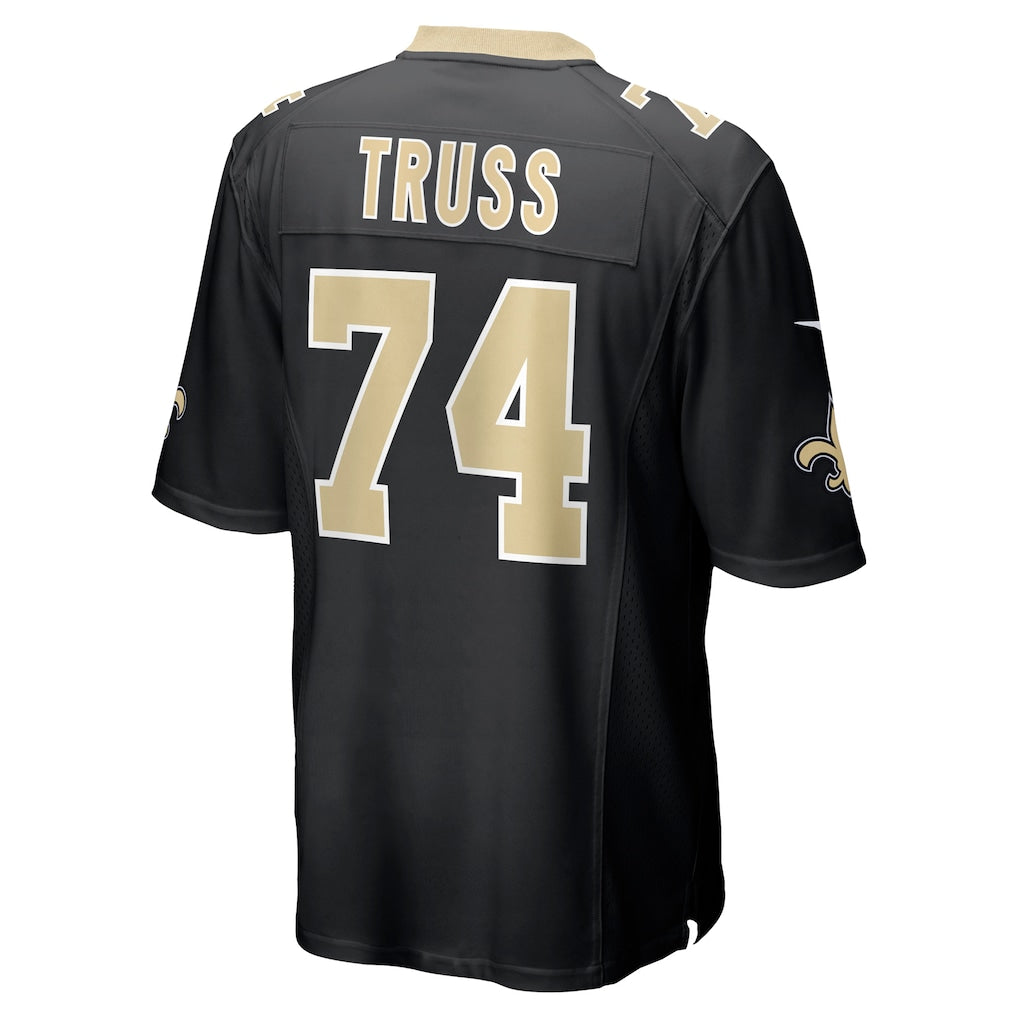 Elroe NO.Saints #74 Xavier Truss Black Team Game Jersey