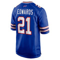 Elroe B.Bills #21 Mike Edwards Royal Game Jersey