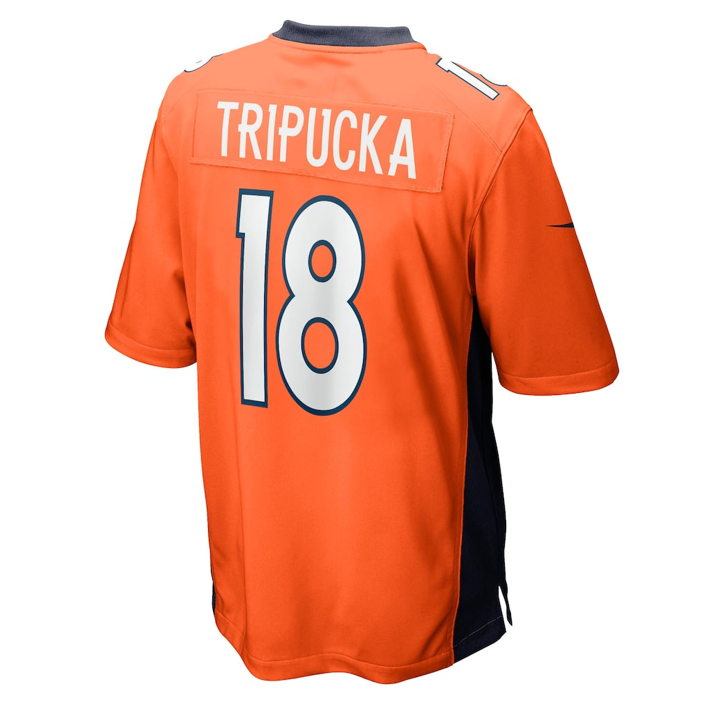 Elroe D.Broncos #18 Frank Tripucka Orange Retired Player Jersey