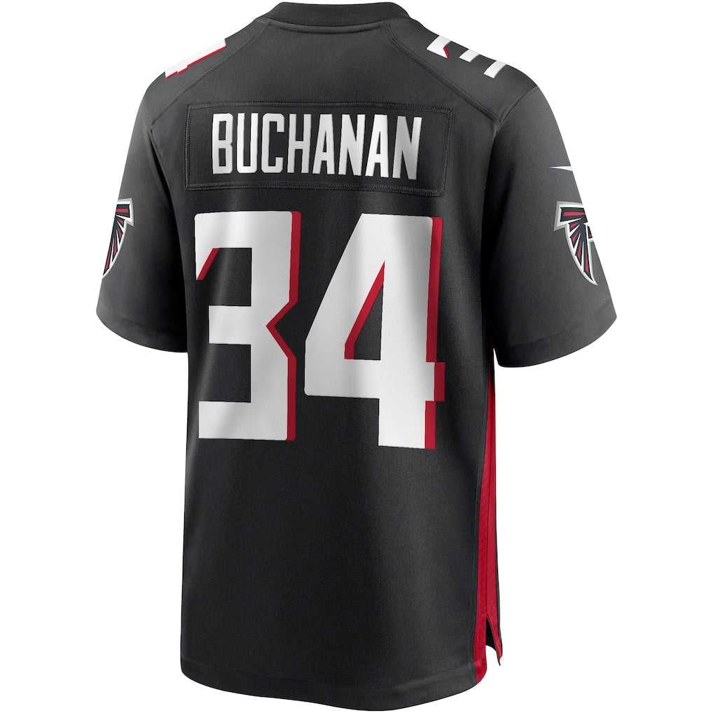 Elroe A.Falcons #34 Ray Buchanan Black Team Game Jersey