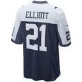 Elroe D.Cowboys #21 Ezekiel Elliott Navy Game Team Jersey