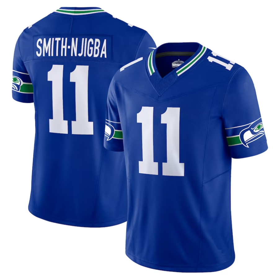 Elroe #11 Jaxon Smith-Njigba Player S.Seahawks Royal Alternate Vapor F.U.S.E. Limited Stitched Jerseys