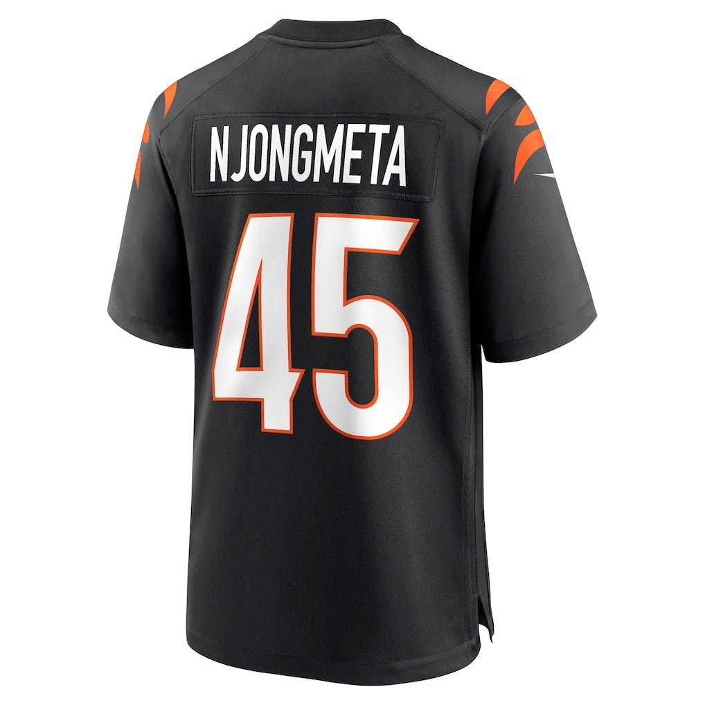 Elroe C.Bengals #45 Maema Njongmeta Black Team Game Jersey