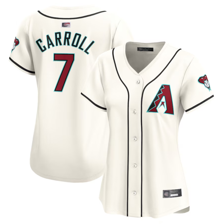 Elroe A.Diamondbacks #7 Corbin Carroll Player Cream Home Limited Personalized Stitched Jerseys