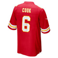 Elroe KC.Chiefs #6 Bryan Cook Red Game Player Jersey
