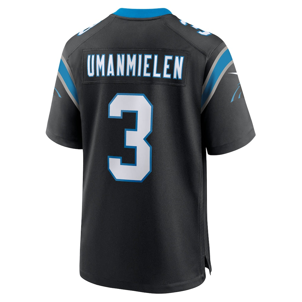 Elroe C.Panthers #3 Princely Umanmielen Black Team Game Jersey