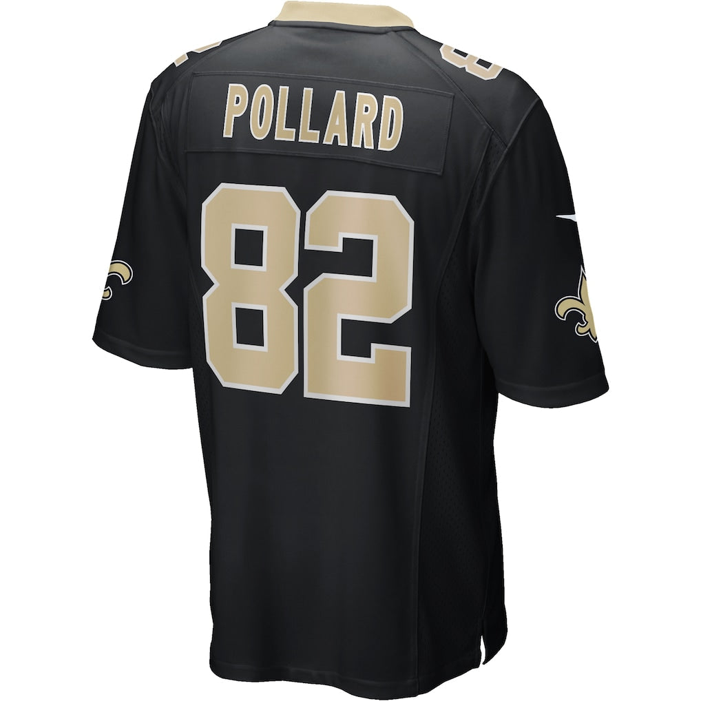 Elroe NO.Saints #82 Bob Pollard Black Game Retired Player Jersey