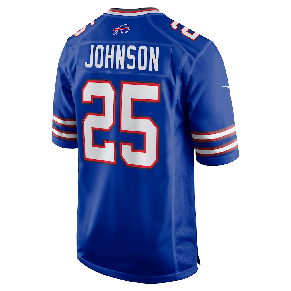 Elroe B.Bills #25 Ty Johnson Royal Team Game Jersey