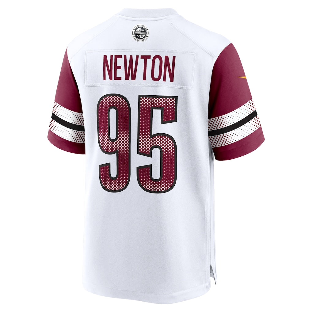Elroe W.Commanders #95 Jer'Zhan Newton White Game Jersey