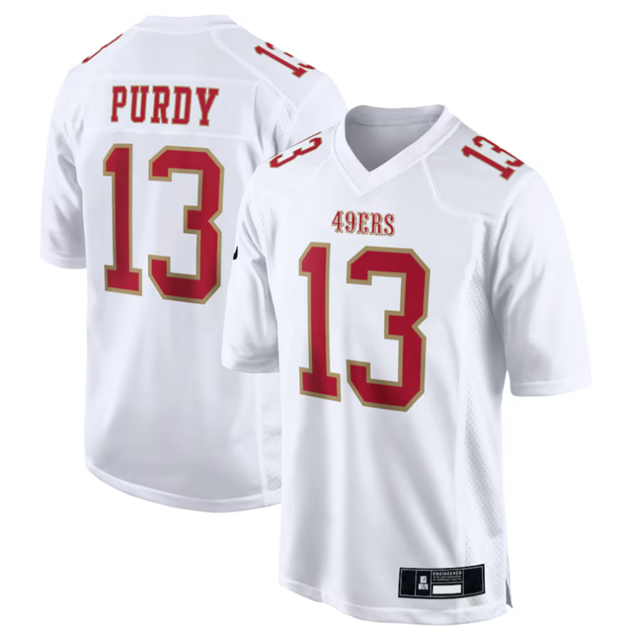 Elroe SF.49ers #13 Brock Purdy Player Tundra White Fashion Game Stitched Jerseys