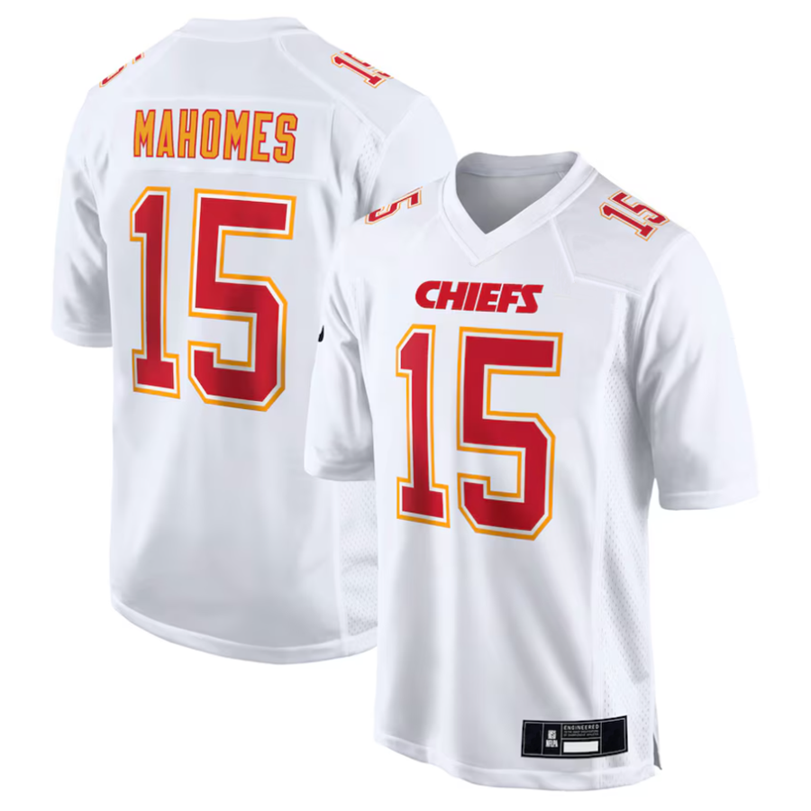 Elroe KC.Chiefs #15 Patrick Mahomes Player Carbon White Fashion Game Stitched Jerseys