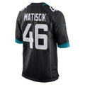 Elroe J.Jaguars #46 Ross Matiscik Black Alternate Game Jersey
