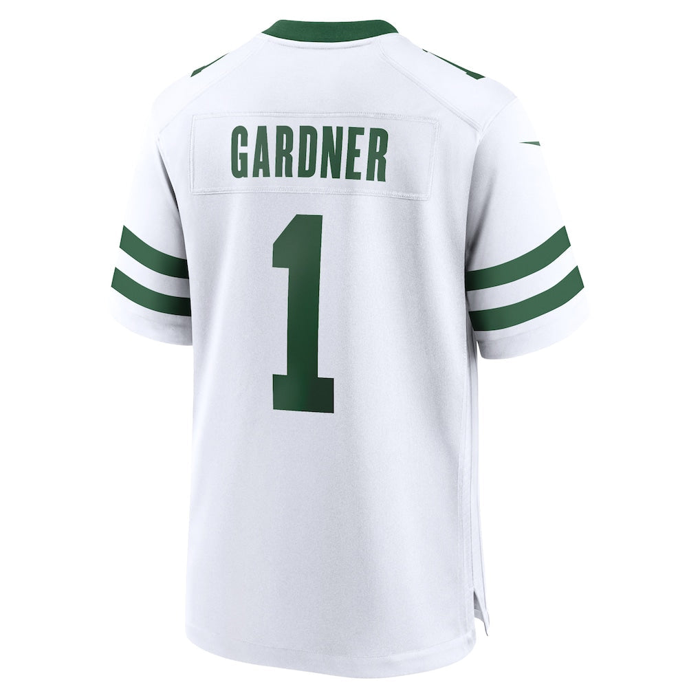 Elroe NY.Jets #1 Ahmad Sauce Gardner Legacy White Game Jersey