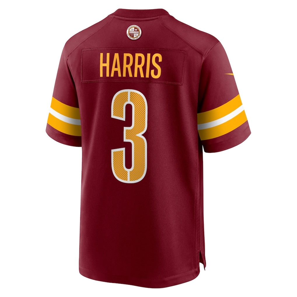 Elroe W.Commanders #3 Will Harris Burgundy Team Game Jersey