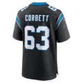 Elroe C.Panthers #63 Austin Corbett Black Team Game Jersey