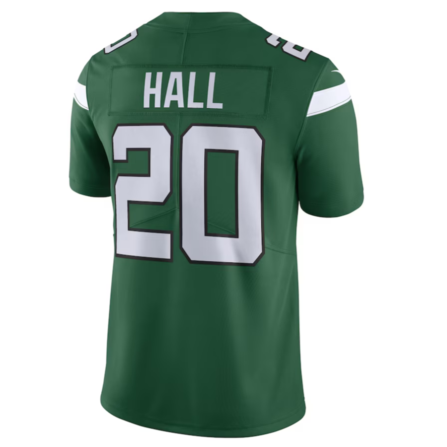 Elroe #20 Breece Hall Player NY.Jets Gotham Green Vapor Untouchable Limited Stitched Jersey