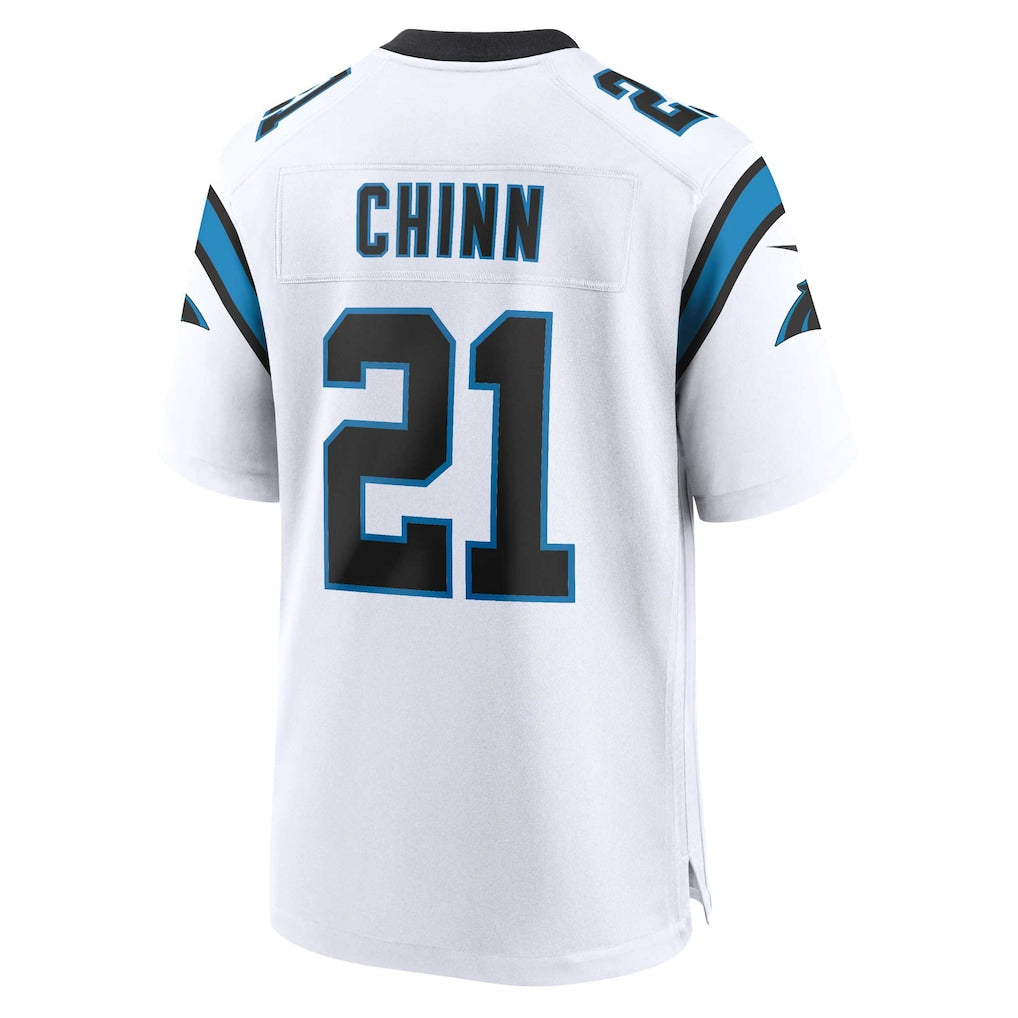Elroe C.Panthers #21 Jeremy Chinn White Game Jersey