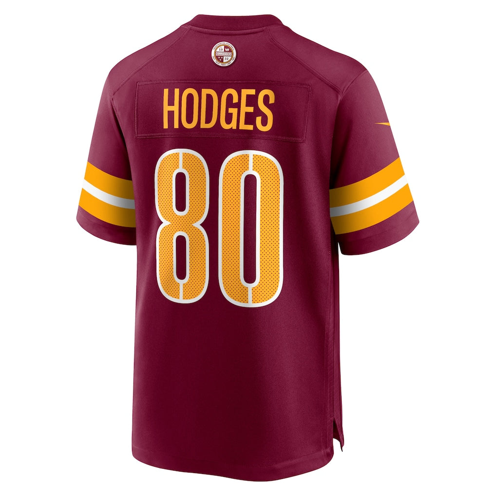 Elroe W.Commanders #80 Curtis Hodges Burgundy Game Player Jersey