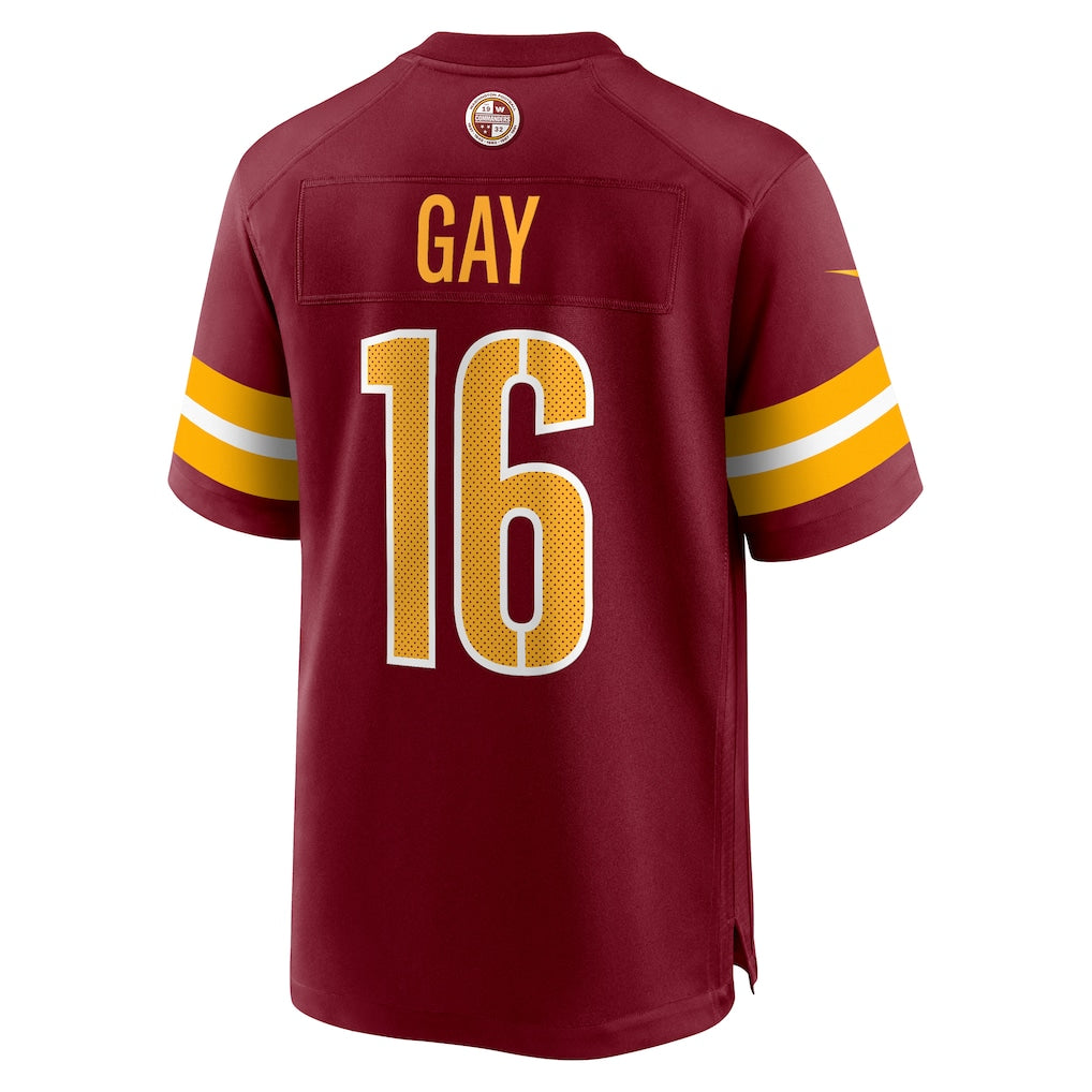 Elroe W.Commanders #16 Matt Gay Burgundy Team Game Jersey
