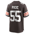 Elroe C.Browns #55 Ethan Pocic Brown Game Jersey