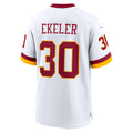 Elroe W.Commanders #30 Austin Ekeler White Game Super Bowl Era Jersey