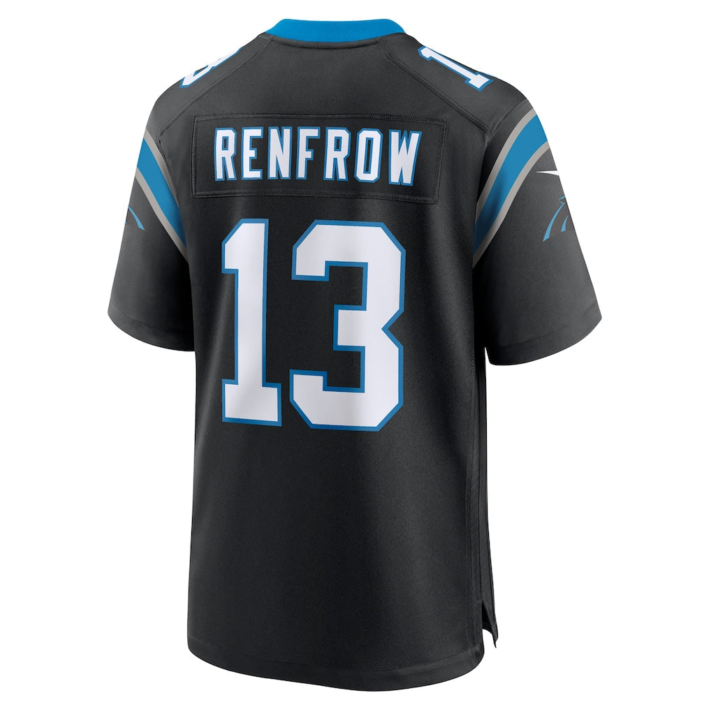 Elroe C.Panthers #13 Hunter Renfrow Black Team Game Jersey