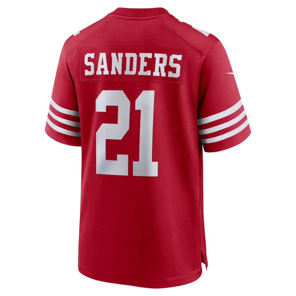 Elroe SF.49ers #21 Deion Sanders Scarlet Team Retired Player Game Jersey