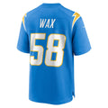 Elroe LA.Chargers #58 Marlowe Wax Powder Blue Team Game Jersey