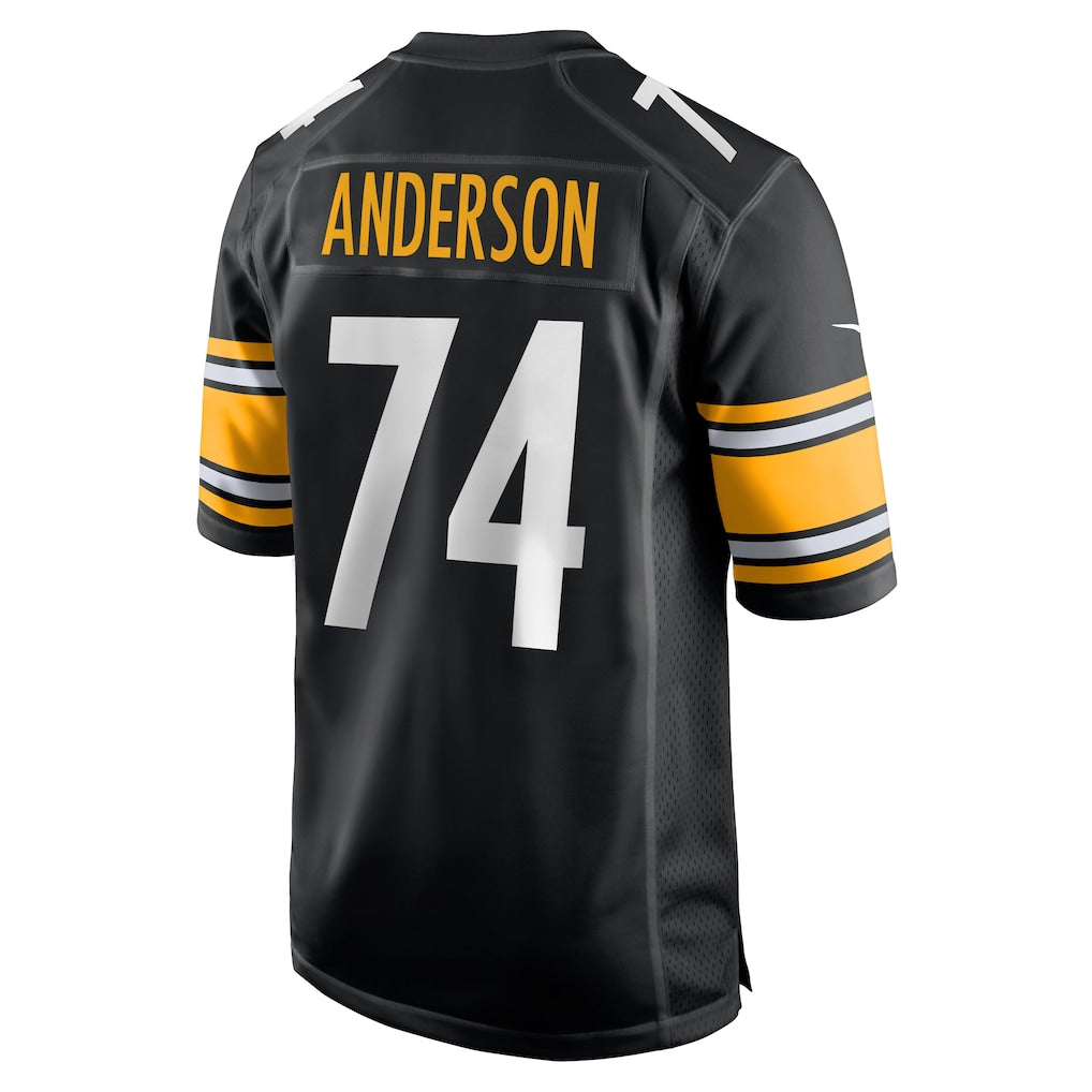 Elroe P.Steelers #74 Spencer Anderson Black Game Jersey