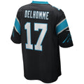 Elroe C.Panthers #17 Jake Delhomme Black Game Retired Player Jersey