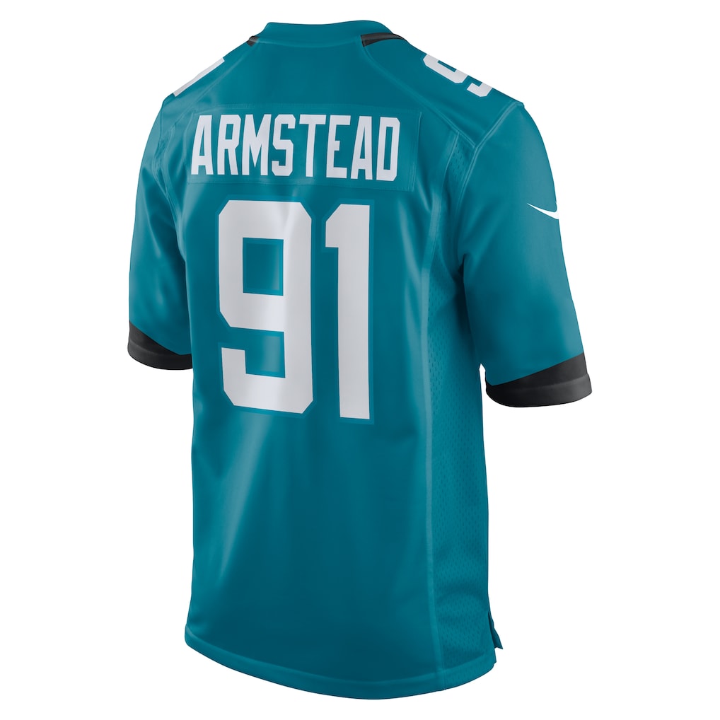 Elroe J.Jaguars #91 Arik Armstead Teal Team Game Jersey