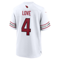 Elroe A.Cardinals #4 Jeremiyah Love White Game Player Stitched Jerseys