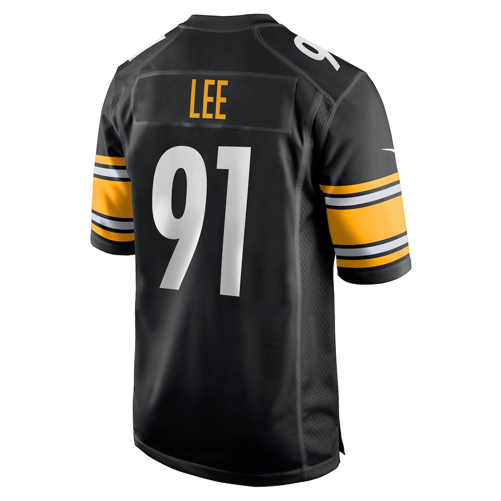 Elroe P.Steelers #91 Logan Lee Black Game Jersey