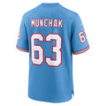Elroe T.Titans #63 Mike Munchak Light Blue Retired Player Alternate Game Jersey