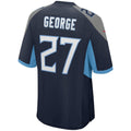 Elroe T.Titans #27 Eddie George Navy Game Retired Player Jersey