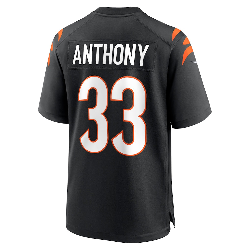Elroe C.Bengals #33 Daijahn Anthony Black Game Jersey