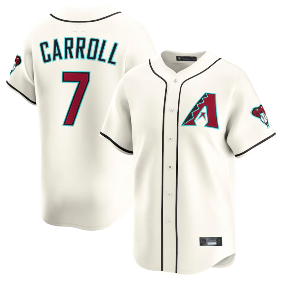 Elroe A.Diamondbacks #7 Corbin Carroll Player Cream Limited American Personalized Stitched Jerseys
