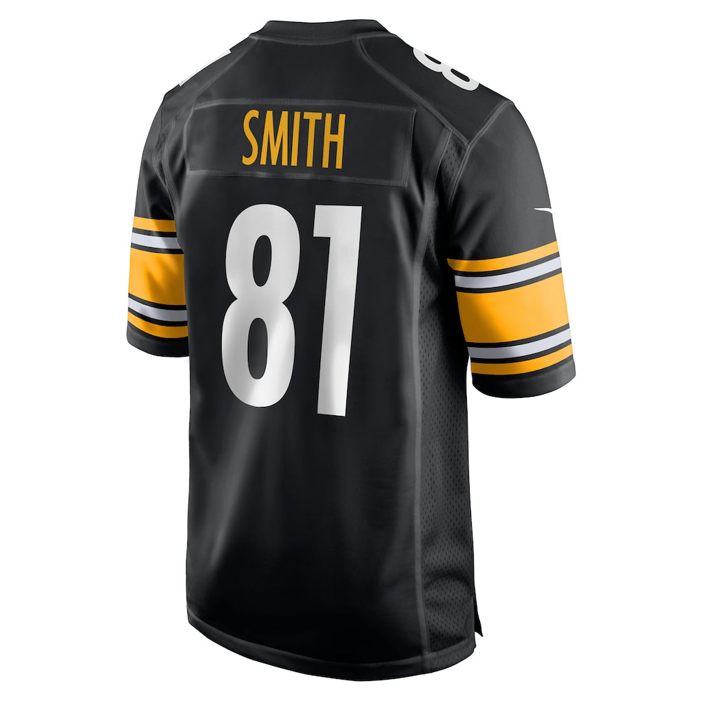 Elroe P.Steelers #81 Jonnu Smith Black Team Game Jersey