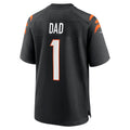 Elroe C.Bengals #1 Dad Black Game Jersey