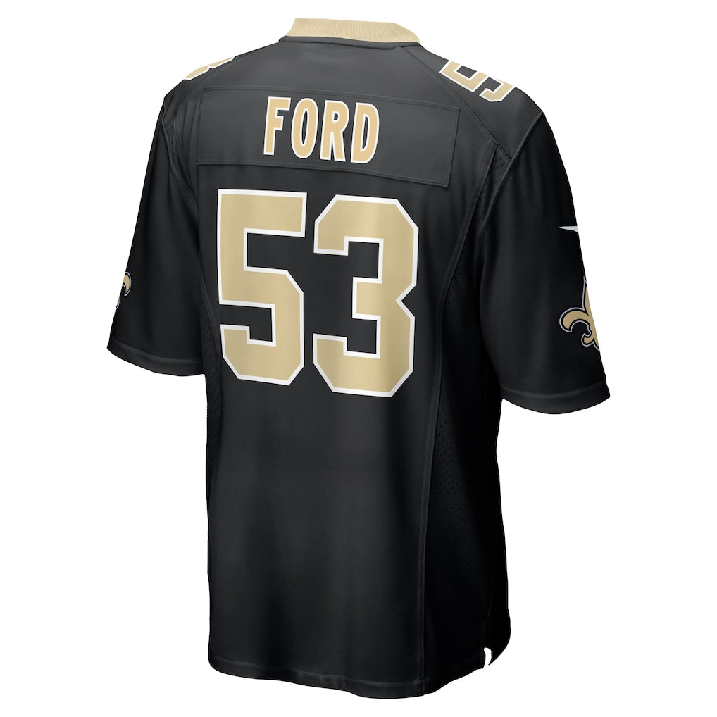 Elroe NO.Saints #53 Jaylan Ford Black Game Jersey