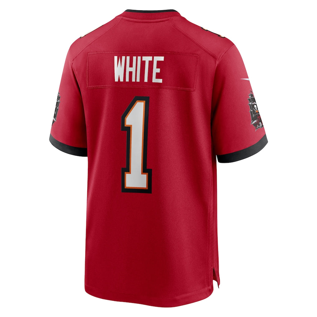 Elroe TB.Buccaneers #1 Rachaad White Red Game Player Jersey
