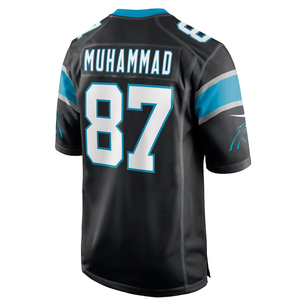 Elroe C.Panthers #87 Muhsin Muhammad Black Retired Player Jersey