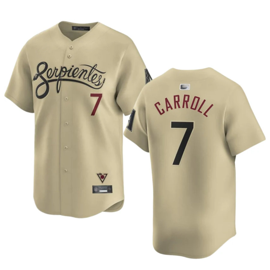 Elroe A.Diamondbacks #7 Corbin Carroll Player Gold Home Limited Personalized Stitched Jerseys