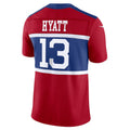 Elroe NY.Giants #13 Jalin Hyatt Century Red Alternate Vapor F.U.S.E. Limited Jersey