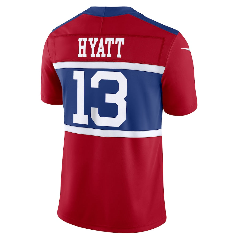 Elroe NY.Giants #13 Jalin Hyatt Century Red Alternate Vapor F.U.S.E. Limited Jersey