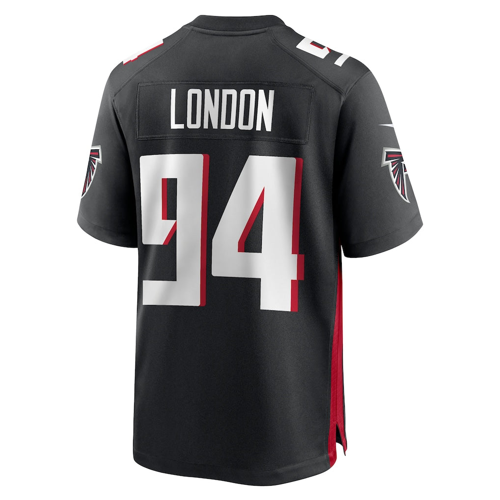 Elroe A.Falcons #94 LaCale London Black Team Game Jersey