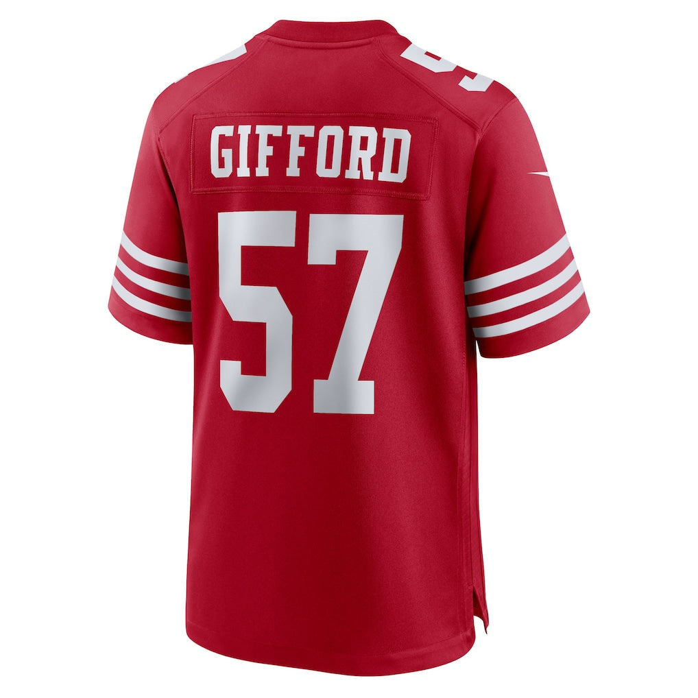 Elroe SF.49ers #57 Luke Gifford Scarlet Team Game Jersey